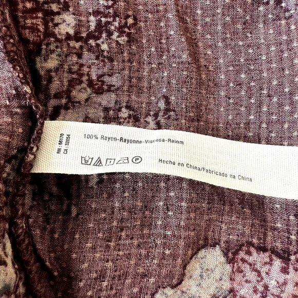 Free People Woman Small Paisley Print Flowy Hem Slip Dress Boho Festival - Picture 8 of 9